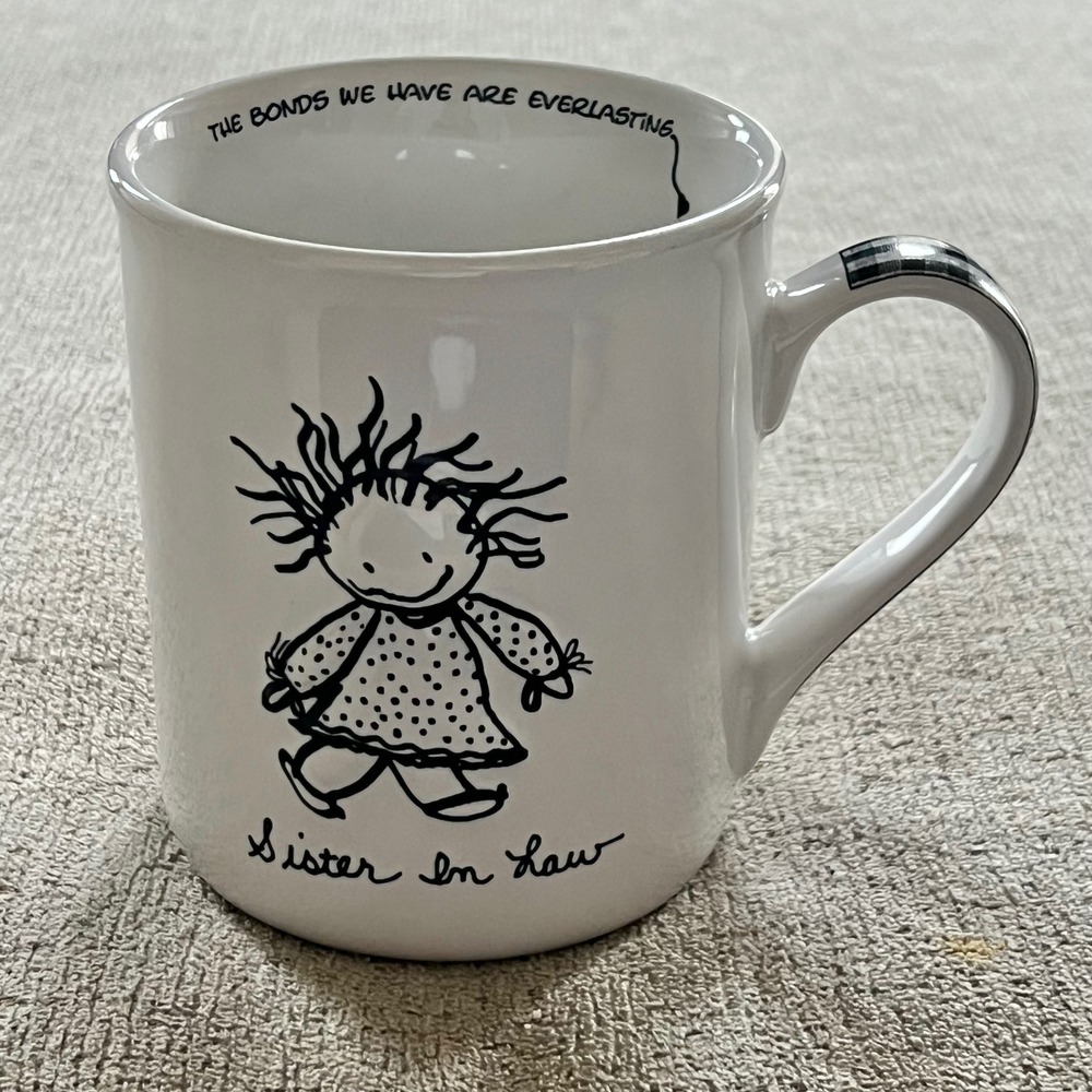 Enesco Children of the Inner Light Sister In Law Mug Marci Black White Ceramic